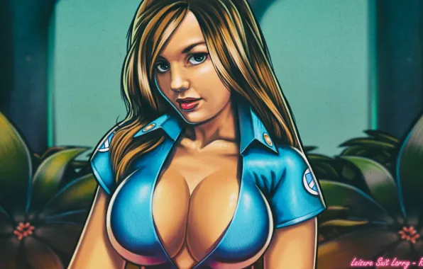 Girl, casino, Larry, 8th floor, Leisure Suit Larry, security