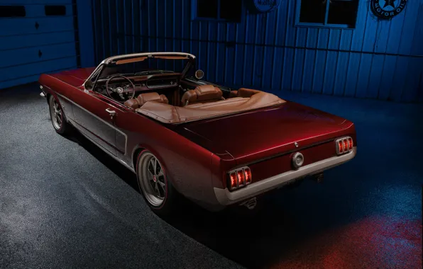 Car, Mustang, Ford, Ringbrothers, taillights, 1965 Ford Mustang Convertible, Ford Mustang Uncaged