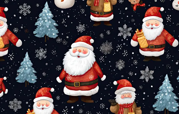Winter, snow, snowflakes, the dark background, graphics, texture, Christmas, New year