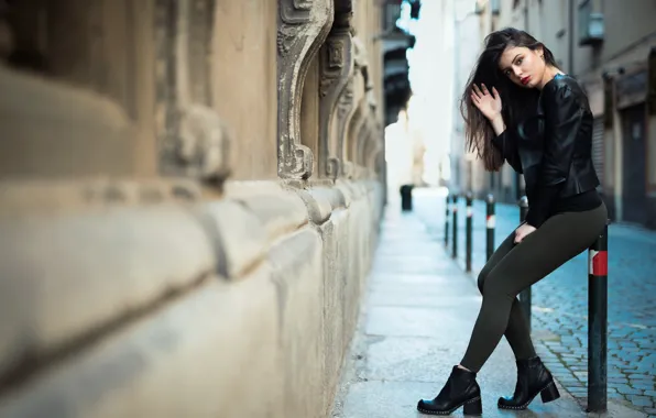 Picture look, face, the city, style, street, model, hair, beauty