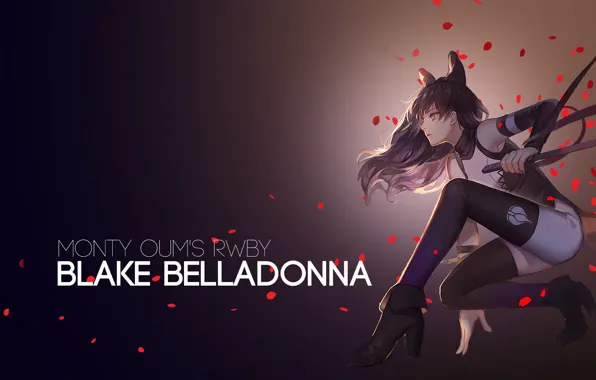Girl, background, anime, art, RWBY