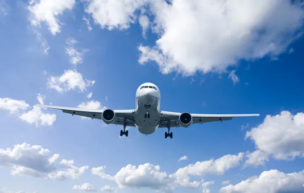 The sky, Clouds, The plane, Flight, Aviation, Passenger