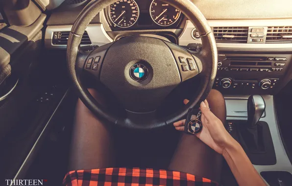 Picture machine, auto, girl, BMW, the wheel, BMW, photographer, keys