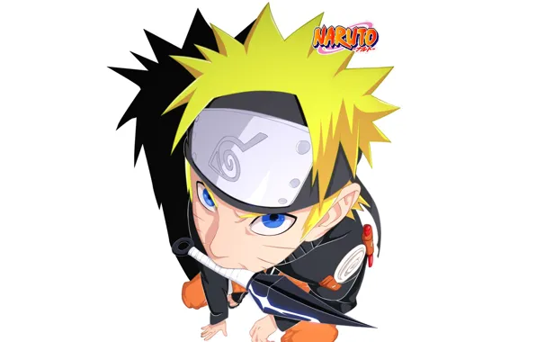 Anime, art, white background, guy, Naruto, Naruto, Naruto Uzumaki