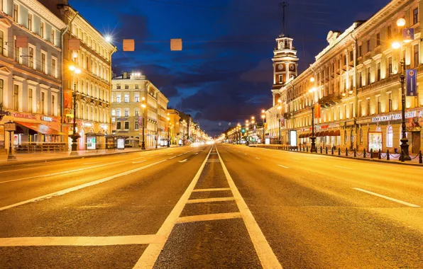 Road, light, the city, lights, markup, street, wire, Avenue