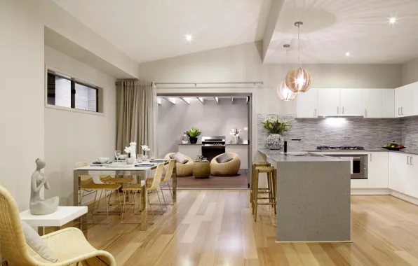 Picture design, style, interior, kitchen, dining room, living space