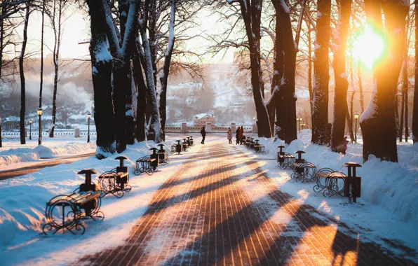 Picture winter, the city, Park, Russia, Russia, Kaluga, Kaluga