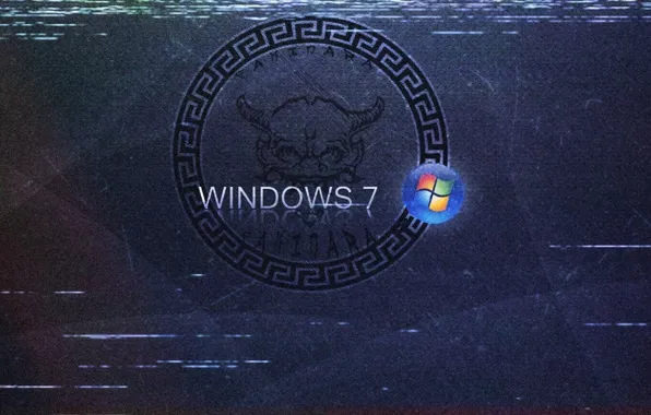 Skull, Logo, Windows 7
