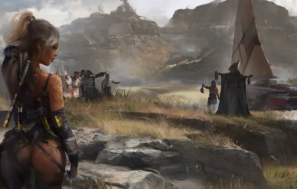 Landscape, fantasy, antiquity