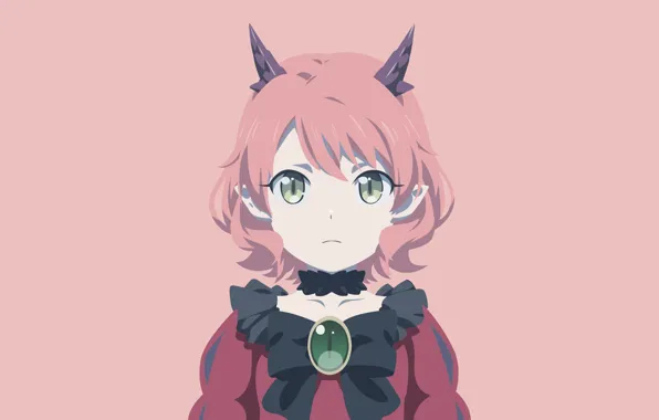 Background, girl, horns, horn, Hataage! Kemono Michi