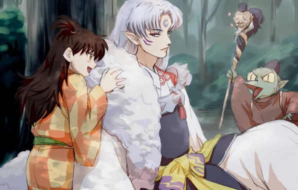 Rin, Inuyasha, Seshoumaru