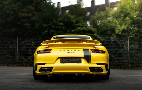 Picture yellow, coupe, 911, Porsche, 991, feed, Manhart, 911 Turbo S