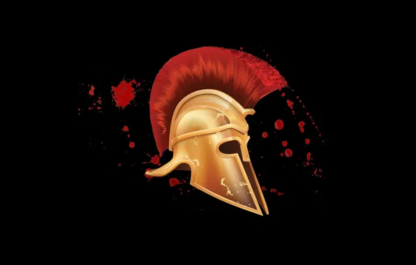 Picture blood, helmet, Spartan