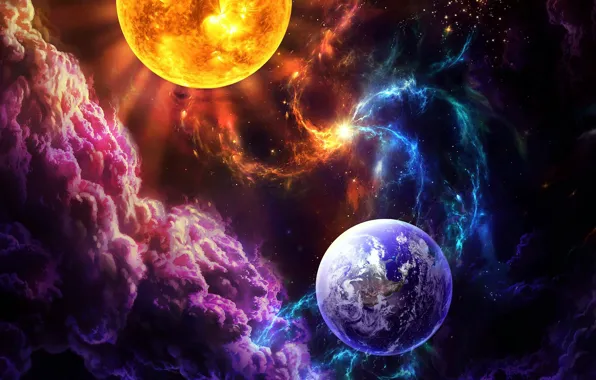 Space, stars, galaxy