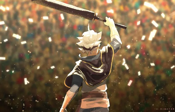 Wallpaper sword, guy, Black Clover, Asta for mobile and desktop