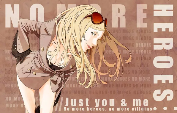 Girl, glasses, blonde, long hair, No More Heroes, sylvia christel