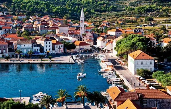 Stay, pier, relax, promenade, Croatia, Jadran, Gvar