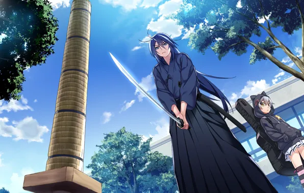 Weapons, sword, girl, Grisaia: Phantom Trigger