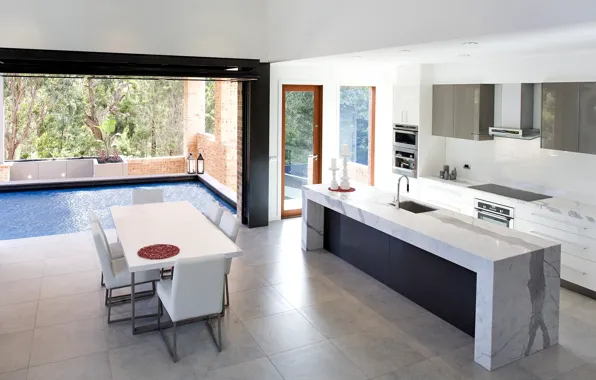 Wallpaper design, house, style, Villa, interior, living space for ...