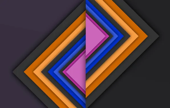 Blue, yellow, grey, geometry, design, color, material