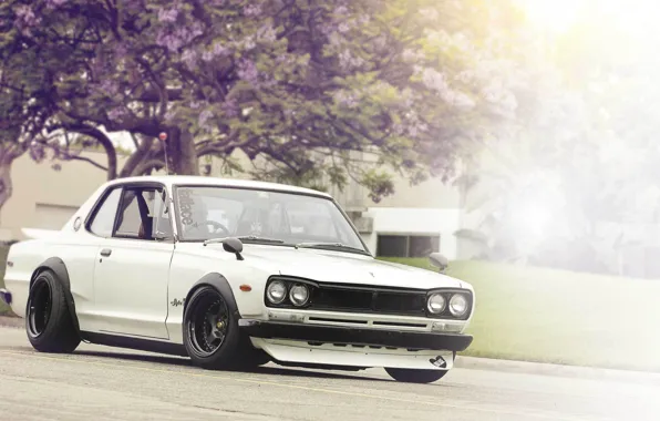 White, Machine, Nissan, Nissan, Car, 2000, Skyline, Nissan Skyline