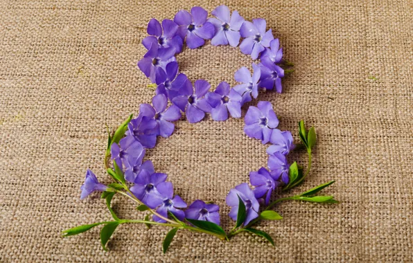 Flowers, background, purple, figure, fabric, March 8, date, women's day
