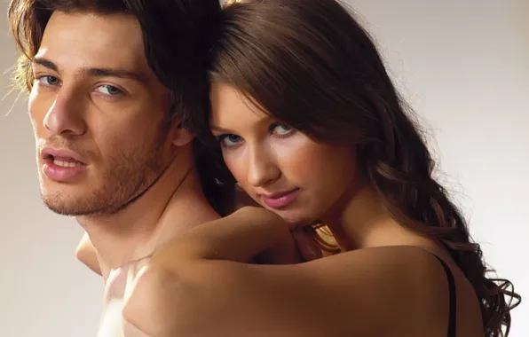 Girl, background, male