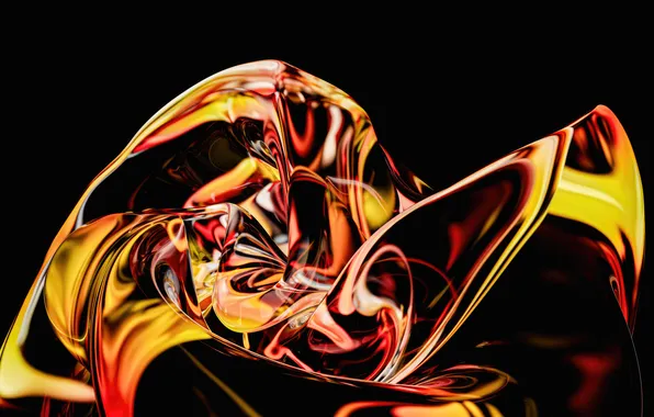 Picture red, glass, crystal