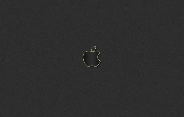 Gold, black, apple, logo, mac