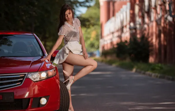 Road, machine, legs, Honda, dress, Audrey