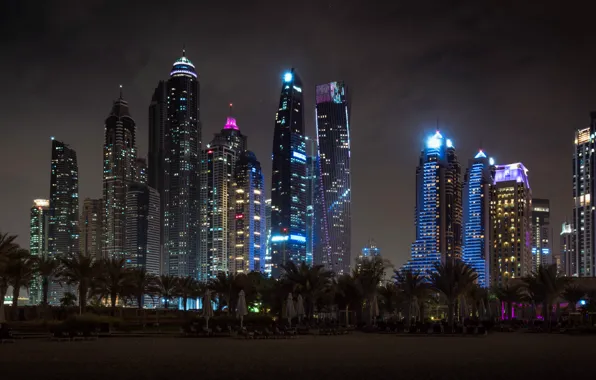 Night, the city, Dubai