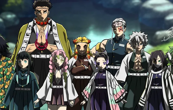 Picture background, characters, The Blade Cleaves Demons