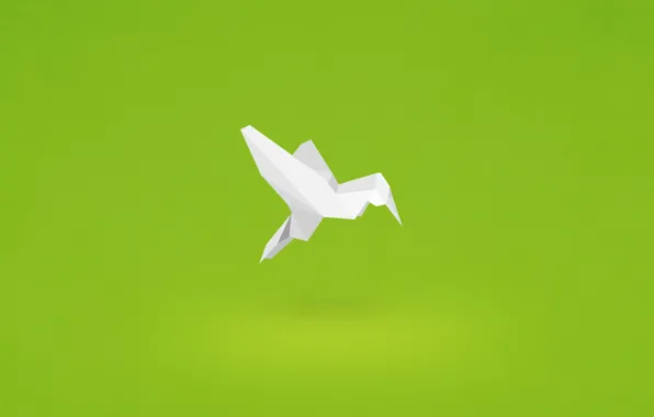 Paper, bird, minimalism, Hummingbird, origami