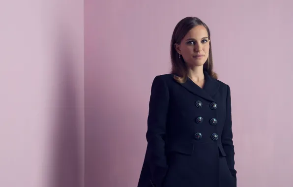 Wall, portrait, makeup, actress, brunette, hairstyle, Natalie Portman, Natalie Portman