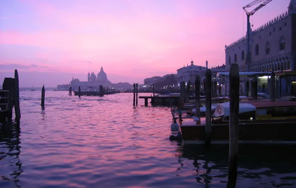 Water, the city, pier, Italy, Venice