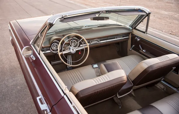Dodge, 1965, Convertible, Custom 880, the interior of the car