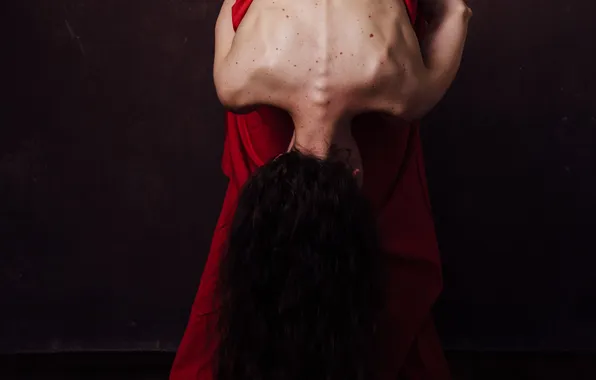 Red, hair, back, Natasha, the spine, Andrey Rybalko