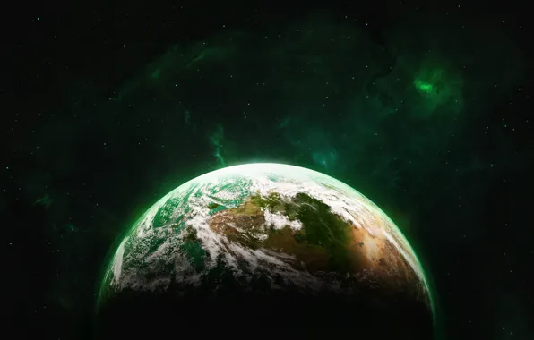 Stars, Planet, Space, Nebula, The universe, Fantasy, Art, Stars