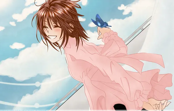 Picture the sky, butterfly, anime, vampire knight, yuki