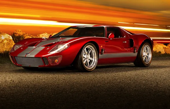 Picture red, supercar, ford gt40