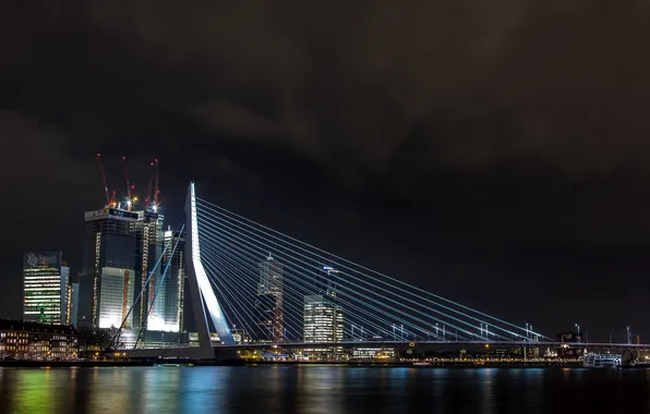 Picture night, Rotterdam, Erasmus bridge