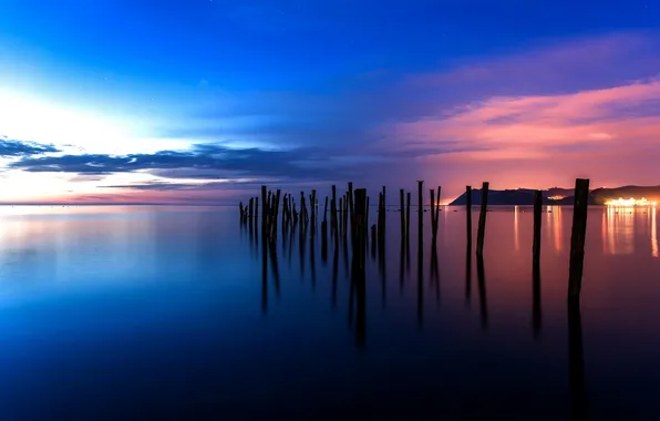 Sea, the sky, landscape, sunset, nature