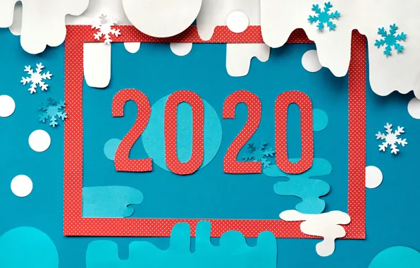 Snowflakes, background, new year, vector, frame, 2020