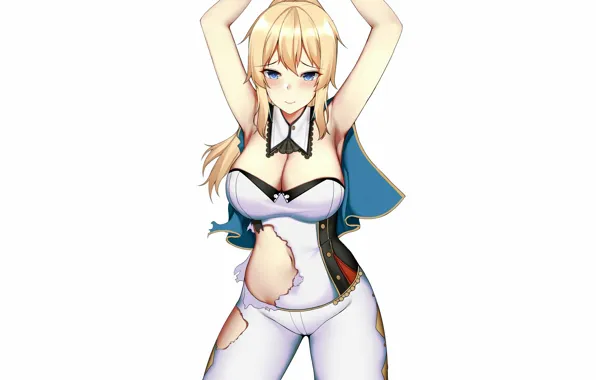 Girl, sexy, cleavage, long hair, boobs, anime, beautiful, pretty