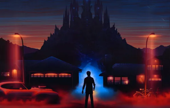 Album, cover, Kingdom, Synth Wave, Arcade High