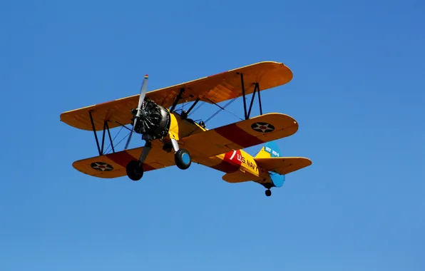 The sky, the plane, biplane