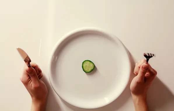 Cucumber, plate, Pribory