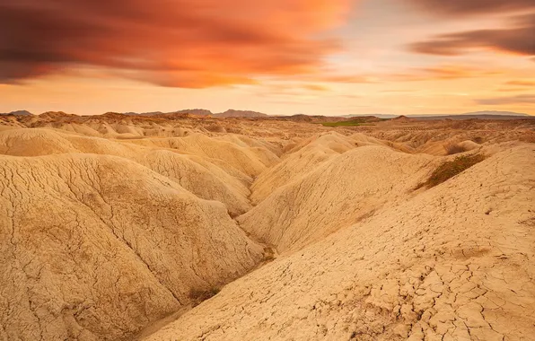 The sky, landscape, mountains