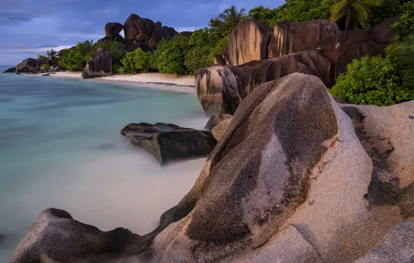 Sea, beach, blue, rocks, shore, coast, surf, form
