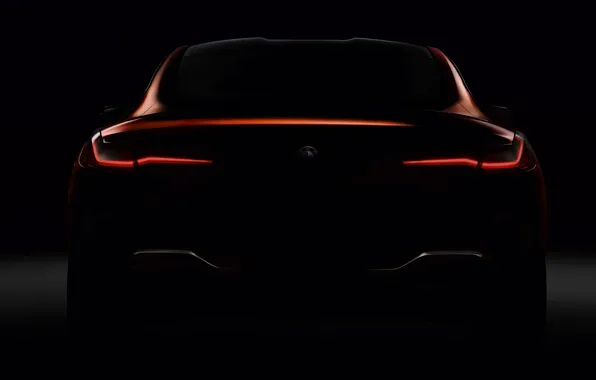 Dark, coupe, BMW, rear view, Coupe, 2018, 8-Series, Eight